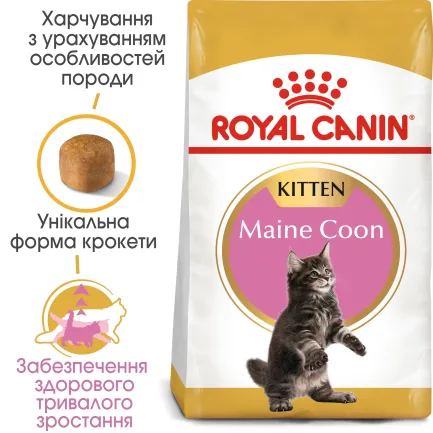 Сухий корм Royal Canin MAINECOON KITTEN для кошенят породи Мейн-кун 0,4 кг — Фото 1