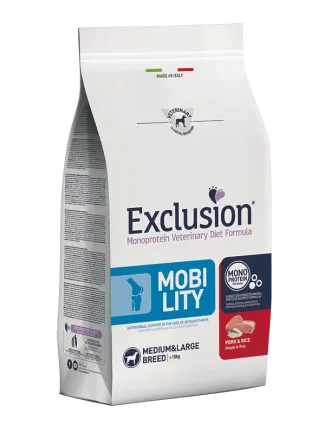 Exclusion Mobility Medium&amp;Large Breed зі свининою для середніх та великих порід собак для відновлення суглобів 12 кг