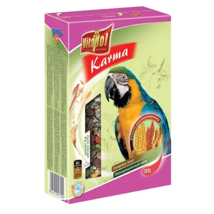 Корм Vitapol Karma повнораціонний, для великих папуг, 900 г