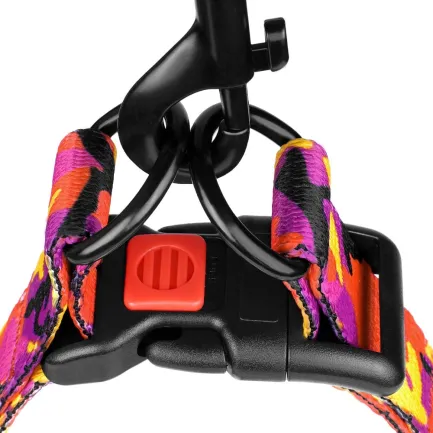 Шлея для Собак BronzeDog Urban Camo Нейлонова Рожева L — Фото 2