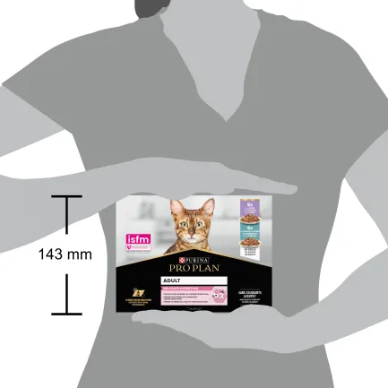 Вологий корм PRO PLAN Delicate Digestion для дорослих котів з чутливим травленням мультипак, шматочки у підливці: з індичкою 5х85г, з океанічною рибою 5х85г — Фото 2