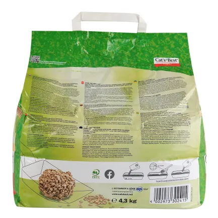 Наповнювач Cat’s Best Original для котячого туалету, деревний, 10 л/4.3 кг — Фото 2