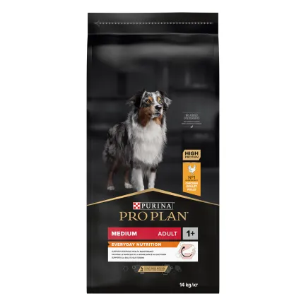 Сухий корм PRO PLAN Medium Adult 1+ Everyday Nutrion для дорослих собак середніх порід з куркою 14 кг