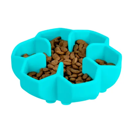 Миска для повільного харчування WAUDOG Silicone, 750 мл, блакитний — Фото 5