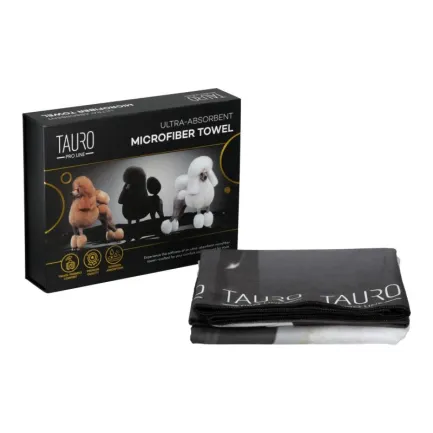 Tauro Pro Line Рушник з мікрофібри високопоглинальний з пуделями, 80 x 160 см — Фото 2