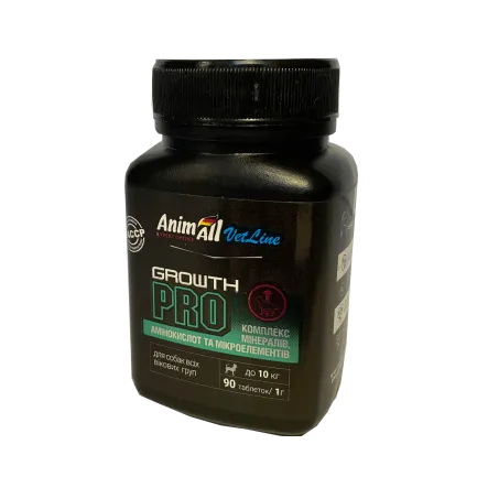 Вітаміни AnimAll VetLine Growth PRO для малих порід собак  1 г × 90 табл