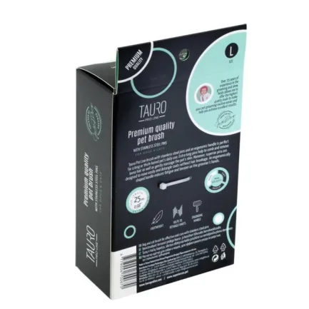 Tauro Pro Line Royal Щітка пластикова тонкі та жорсткі зубчики з нержавіючої сталі 25 мм, м'ятна, велика 17,5 x 10,6 x 6,2 см — Фото 3