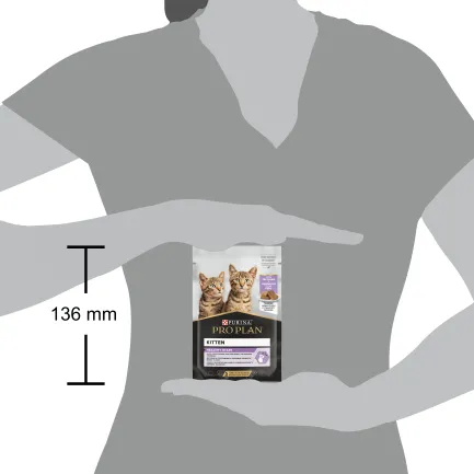 Вологий корм PRO PLAN Kitten Healthy Start для кошенят шматочки в паштеті з індичкою 75 г — Фото 2