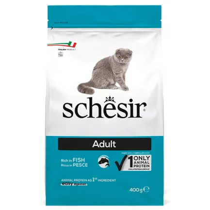 Schesir Cat Adult Fish ШЕЗІР ДОРОСЛИЙ РИБА сухий монопротеїновий корм для котів 0,4 кг