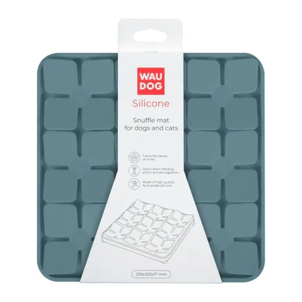 Килимок для пошуку корму WAUDOG Silicone, 205х205х17 мм, сірий — Фото 1