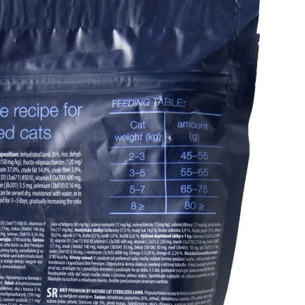 Сухий корм Brit Premium Cat by Nature Sterilized Lamb для стерилізованих котів, з ягням, 800 г — Фото 3