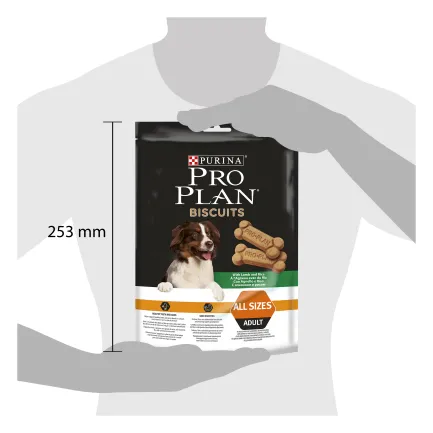 Ласощі PRO PLAN Biscuits All Size Adult для дорослих собак для здоров'я зубів і ясен з ягням 400 г — Фото 2