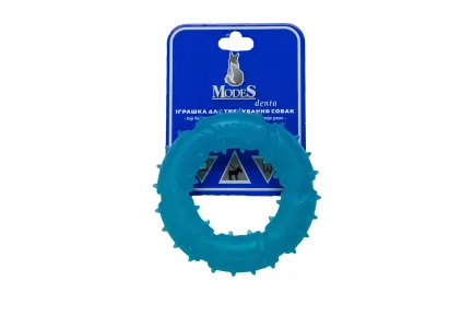 Кільце блакитне розмір M-20см, Дента (Denta) іграшка для собак MODES