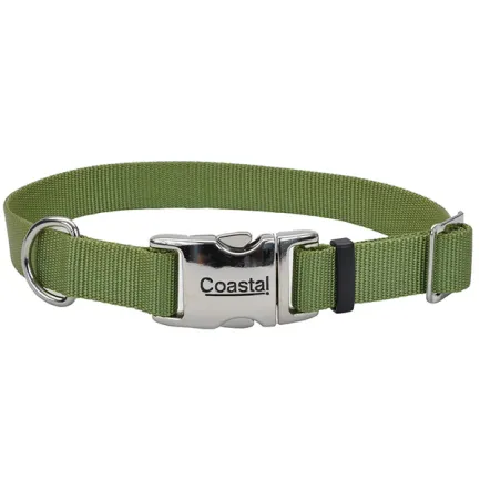 Coastal Metal Buckle КОСТАЛ ТИТАН БАКЛ нашийник для собак, 2х36-51см Зелена пальма