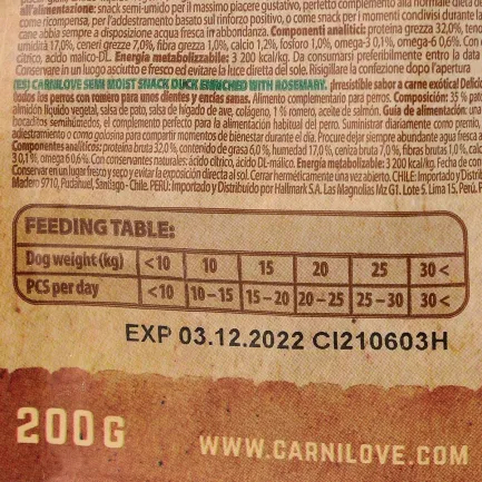Ласощі Carnilove Dog Semi Moist для собак, качка та розмарин, 200 г — Фото 2