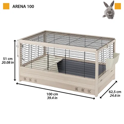 Ferplast CAGE ARENA 100 Клітка для кролів, дерев'яна — Фото 1