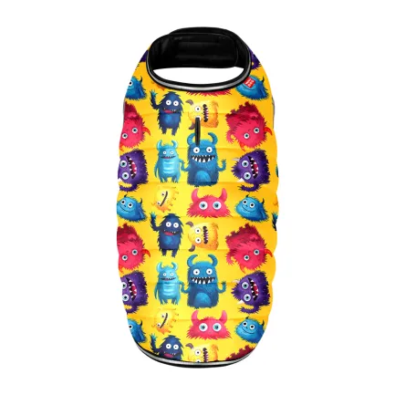 Курточка-накидка для собак WAUDOG Clothes, малюнок "Мохнаті монстри", M, А 37 см, B 52-62 см, С 36-47 см — Фото 2