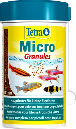 Корм Tetra Micro Granules для акваріумних дрібних рибок, 100 мл (гранули)