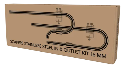 Набір трубок до фільтра SCAPE STAINLESS INOUTLET KIT 16MM (A4060305) — Фото 3