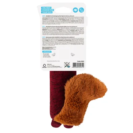 Іграшка для собак WAUDOG Fun Plush Білка, трикотаж, Ш 5 см, Д 18 см, M — Фото 2