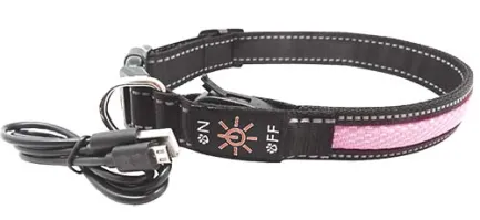 Нашийник LED AnimAll для собак S 2,5 / 30-40 см, рожевий
