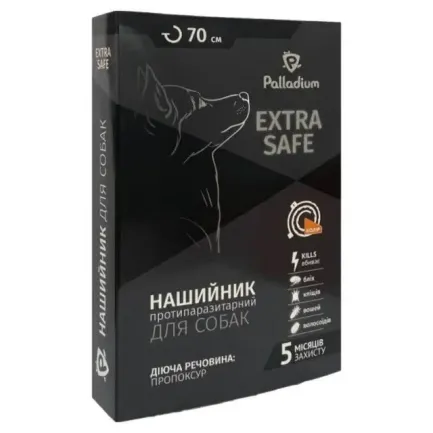  Palladium Extra Safe нашийник від бліх і кліщів для собак 70см, помаранчевий