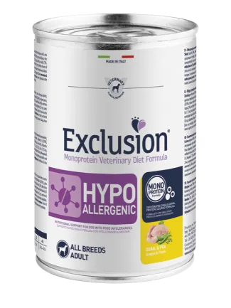 Консерва Exclusion Hypoallergenic з перепілкою для собак з харчовою алергією 400 г