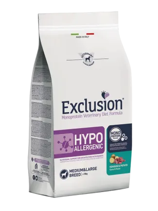 Exclusion Hypoallergenic Medium&amp;Large Breed з олениною для середніх та великих порід собак з харчовою алергією 2 кг