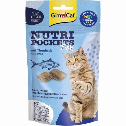 Ласощі для котів GimCat Nutri Pockets Fish Тунець 60 г — Фото 3