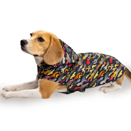 Дощовик для собак Barksi Textile з копюшоном Гравітація M — Фото 3