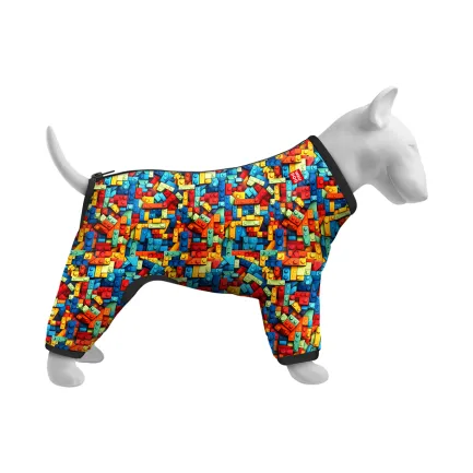 Вітровка для собак WAUDOG Clothes, малюнок "Блоки", XS30, В 43-45 см, С 27-30 см — Фото 2