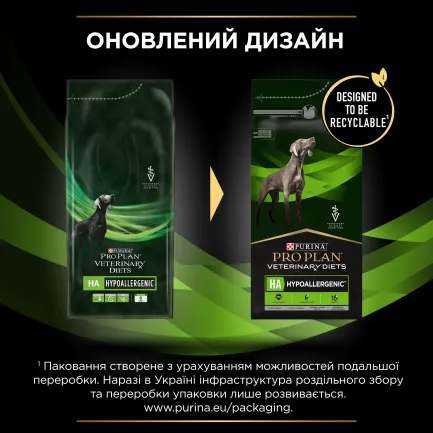 Сухий дієтичний корм PRO PLAN VETERINARY DIETS HA Hypoallergenic для дорослих собак та цуценят для зниження ознак інгредієнтної та нутрієнтної непереносимості 1,3 кг — Фото 11