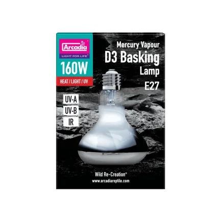 ARCADIA 2ND GENERATION UV BASKING LAMP 160 W (R2100260) лампа для рептилій — Фото 1