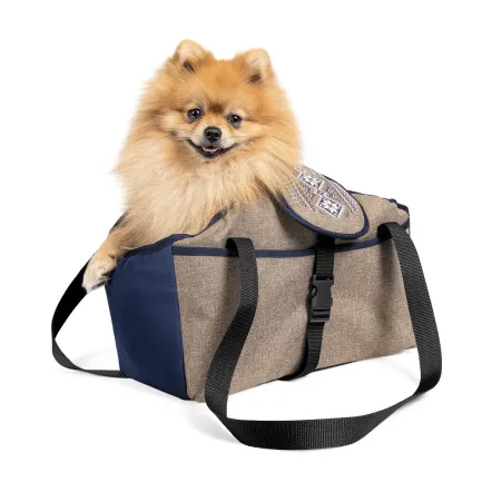 Сумка-переноска Pet Fashion Linen для собак, 38х32х22 см — Фото 1