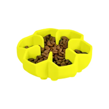 Миска для повільного харчування WAUDOG Silicone, 450 мл, жовтий — Фото 5