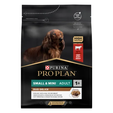 Сухий корм PRO PLAN Small&amp;Mini Adult 1+ Duo Delice для дорослих собак дрібних порід з яловичиною 2,5 кг