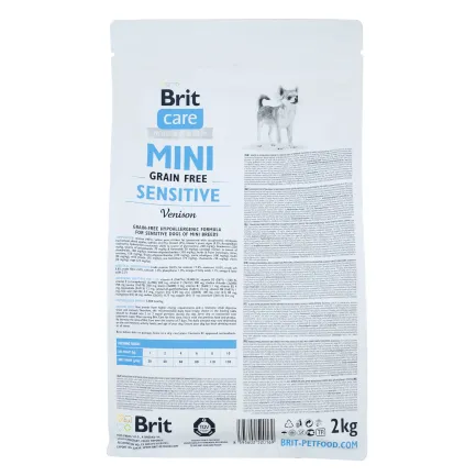 Сухий корм Brit Care GF Mini Sensitive для собак мініатюрних порід з чутливим травленням, з олениною, 2 кг — Фото 2