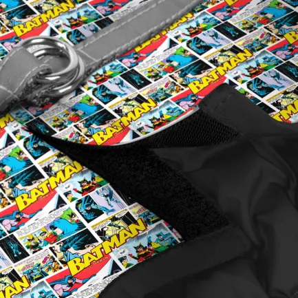 Шлея для собак м'яка WAUDOG Clothes з QR паспортом, малюнок "Бетмен комікс", XS1, В 24-27 см, С 18-20 см — Фото 2