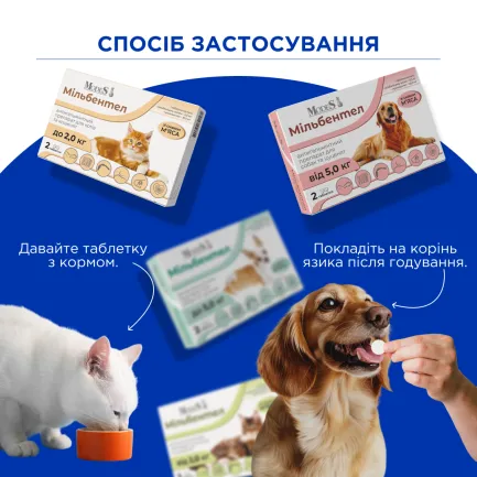 Мільбентел антигельмінтні таблетки для цуценят і собак до 5,0 кг, MODES, ціна за 1 таблетку — Фото 5