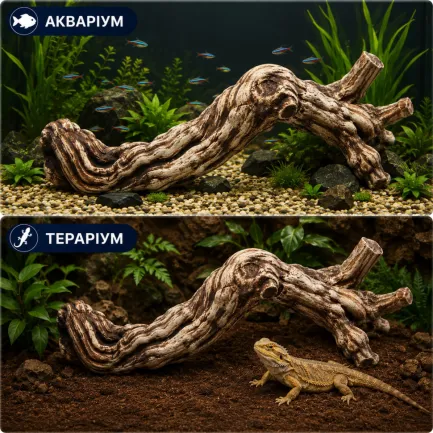 Декорація Hobby Cera Root 3 52×18×20 см - керамічна коряга для акваріума та тераріума (37822) — Фото 2