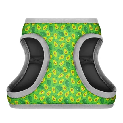 Шлея для собак м'яка WAUDOG Clothes з QR паспортом, малюнок "Авокадо", S2, В 46-50 см, С 43-45 см — Фото 2