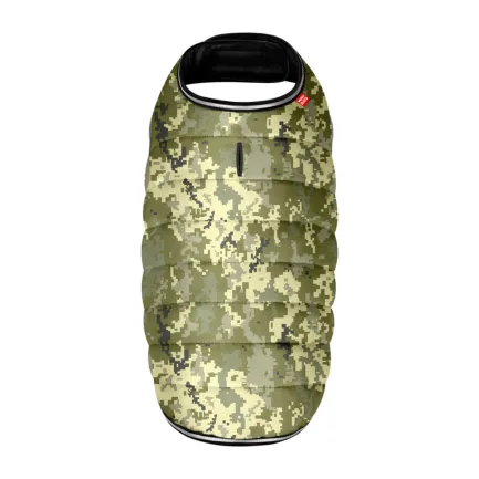 Куртка-накидка для собак WAUDOG Clothes, малюнок "Мілітарі", L, А 41 см, B 58-70 см, С 42-52 см — Фото 2