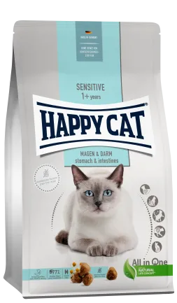 Сухий корм Happy Cat Sensitive Magen &amp; Darm для дорослих котів з чутливим травленням, качка та рис, 4 кг, 70597