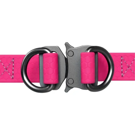 Шлея для собак водостійка WAUDOG Waterproof, з QR-паспортом, рожева — Фото 1