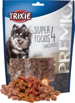 Ласощі Trixie Premio 4 Superfoods для собак, з куркою, качкою, яловичиною і бараниною, 4 x 100 г — Фото 1