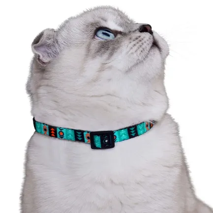 Нашийник для Котів BronzeDog Urban Нейлоновий з Пластиковою Пряжкою та Дзвіночком Інки XS — Фото 6