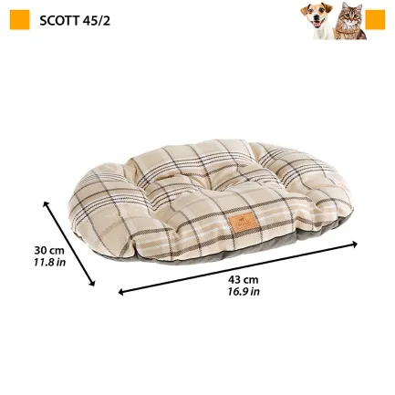 Ferplast SCOTT 45/2 CUSHION BLUE М'яке місце, фібра, велю то, жаккард — Фото 1