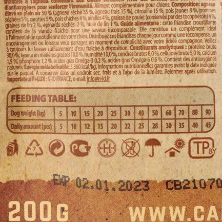 Ласощі Carnilove Dog Crunchy Snack для собак, ягня та журавлина, 200 г — Фото 2