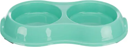 Миска Trixie для собак, подвійна, 2х200 л, d:11 см, 26х4х14 см (пластик)