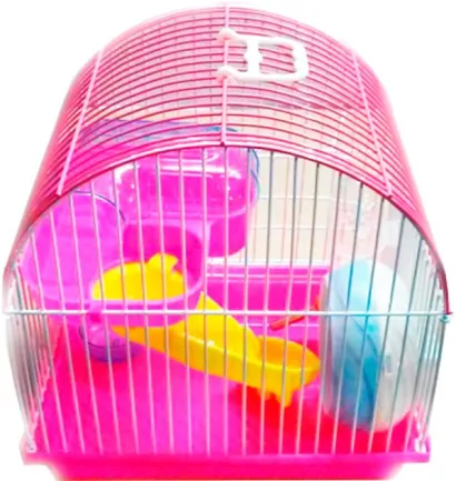 Клітка AnimAll F-619E-p для хоМ'яка, рожева, 25 × 18 × 26 см